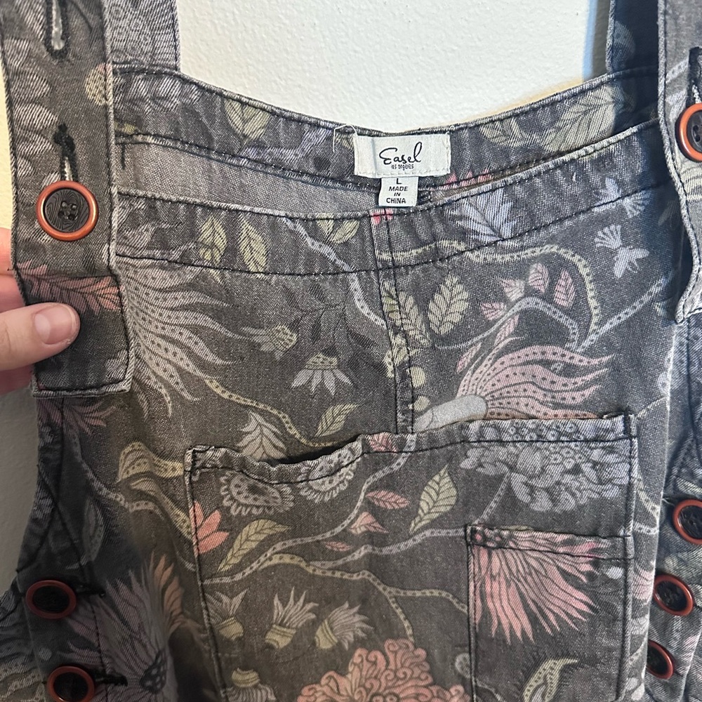 Floral Women's Jumpsuit Overalls - Picture 2 of 4